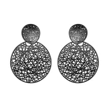 Load image into Gallery viewer, 4W030 - Earring, Brass, TIN Cobalt Black , , No Stone