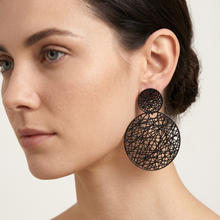 Load image into Gallery viewer, 4W030 - Earring, Brass, TIN Cobalt Black , , No Stone