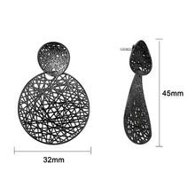 Load image into Gallery viewer, 4W030 - Earring, Brass, TIN Cobalt Black , , No Stone
