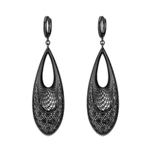 Load image into Gallery viewer, 4W033 - Earring, Brass, TIN Cobalt Black ,  No Stone
