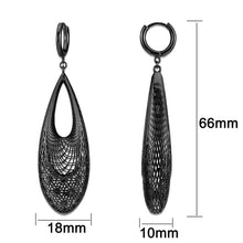 Load image into Gallery viewer, 4W033 - Earring, Brass, TIN Cobalt Black ,  No Stone
