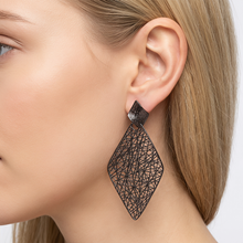 Load image into Gallery viewer, 4W036 - Earring, Brass, TIN Cobalt Black , , No Stone