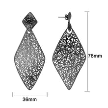 Load image into Gallery viewer, 4W036 - Earring, Brass, TIN Cobalt Black , , No Stone