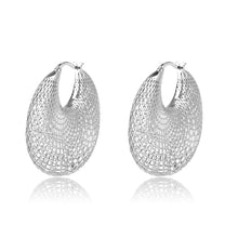 Load image into Gallery viewer, 4W040 - Earring, Brass, Imitation Rhodium , No Stone
