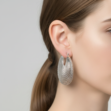 Load image into Gallery viewer, 4W040 - Earring, Brass, Imitation Rhodium , No Stone