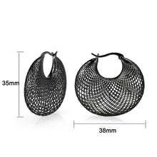 Load image into Gallery viewer, 4W042 - Earring, Brass, TIN Cobalt Black  , No Stone