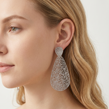 Load image into Gallery viewer, 4W043 - Earring, Brass, Imitation Rhodium , No Stone