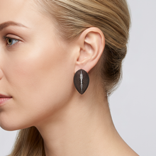 Load image into Gallery viewer, 4W048 - Earring, Brass, TIN Cobalt Black  , No Stone