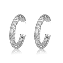 Load image into Gallery viewer, 4W049 - Earring, Brass, Imitation Rhodium , No Stone