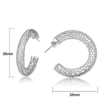 Load image into Gallery viewer, 4W049 - Earring, Brass, Imitation Rhodium , No Stone