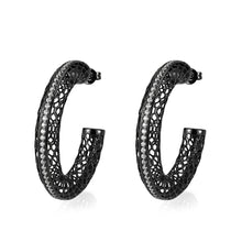 Load image into Gallery viewer, 4W051 - Earring, Brass, TIN Cobalt Black  , No Stone