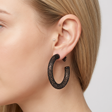 Load image into Gallery viewer, 4W051 - Earring, Brass, TIN Cobalt Black  , No Stone