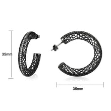 Load image into Gallery viewer, 4W051 - Earring, Brass, TIN Cobalt Black  , No Stone