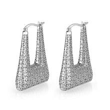 Load image into Gallery viewer, 4W052 - Earring, Brass, Imitation Rhodium , No Stone