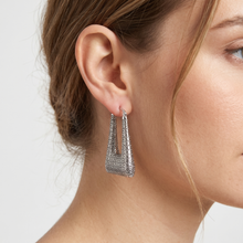 Load image into Gallery viewer, 4W052 - Earring, Brass, Imitation Rhodium , No Stone
