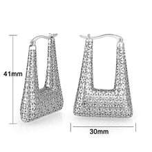 Load image into Gallery viewer, 4W052 - Earring, Brass, Imitation Rhodium , No Stone