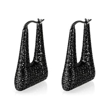 Load image into Gallery viewer, 4W054 - Earring, Brass, TIN Cobalt Black  , No Stone