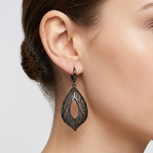 Load image into Gallery viewer, 4W057 - Earring, Brass, TIN Cobalt Black  , No Stone