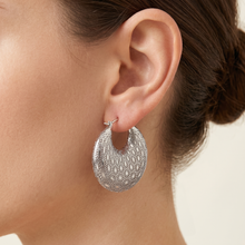 Load image into Gallery viewer, 4W058- Earring, Brass, Imitation Rhodium Plated , No Stone