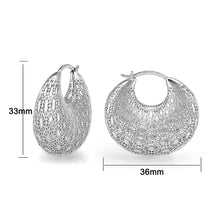 Load image into Gallery viewer, 4W058- Earring, Brass, Imitation Rhodium Plated , No Stone