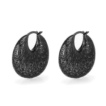 Load image into Gallery viewer, 4W060 - Earring, Brass, TIN Cobalt Black Plated  , No Stone