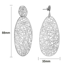 Load image into Gallery viewer, 4W061 - Earring, Brass, Imitation Rhodium Plated , No Stone