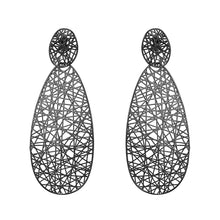 Load image into Gallery viewer, 4W063 - Earring, Brass, TIN Cobalt Black Plated  , No Stone