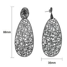 Load image into Gallery viewer, 4W063 - Earring, Brass, TIN Cobalt Black Plated  , No Stone