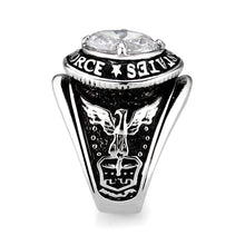 Load image into Gallery viewer, LO5M030-Rhodium Plated  Brass Ring with  Clear CZ