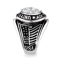Load image into Gallery viewer, LO5M030-Rhodium Plated  Brass Ring with  Clear CZ