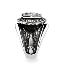 Load image into Gallery viewer, LO5M035-Rhodium Plated  Brass Ring with  CZ Clear