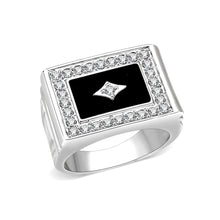 Load image into Gallery viewer, LO5M069 - Rhodium Plated Brass Ring with  Epoxy