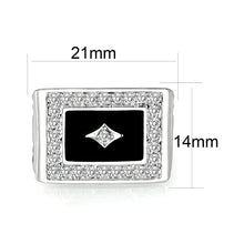 Load image into Gallery viewer, LO5M069 - Rhodium Plated Brass Ring with  Epoxy