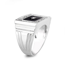 Load image into Gallery viewer, LO5M069 - Rhodium Plated Brass Ring with  Epoxy
