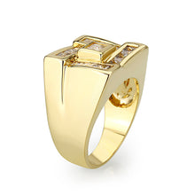 Load image into Gallery viewer, LO5M086 - Ion Gold Plating Brass Ring with AAA Grade CZ  in Clear