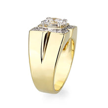 Load image into Gallery viewer, LO5M087 - Ion Gold Plating Brass Ring with AAA Grade CZ  in Clear