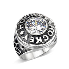 Load image into Gallery viewer, LO5S162- Sterling Silver   Ring with Clear CZ   High Polished(No Plated)