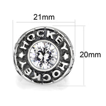 Load image into Gallery viewer, LO5S162- Sterling Silver   Ring with Clear CZ   High Polished(No Plated)