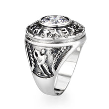 Load image into Gallery viewer, LO5S162- Sterling Silver   Ring with Clear CZ   High Polished(No Plated)