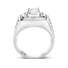 Load image into Gallery viewer, LO5S163- Sterling Silver   Ring with Clear CZ   High Polished(No Plated)