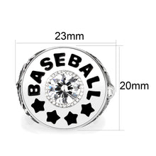 Load image into Gallery viewer, LO5S166- Sterling Silver   Ring with Clear CZ   High Polished(No Plated)