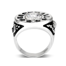 Load image into Gallery viewer, LO5S166- Sterling Silver   Ring with Clear CZ   High Polished(No Plated)