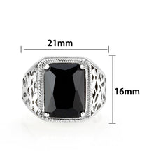 Load image into Gallery viewer, LO5S181- Sterling Silver   Ring with Onyx   High Polished(No Plated)
