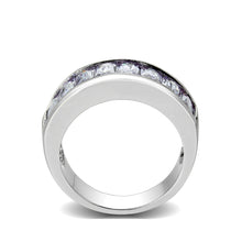 Load image into Gallery viewer, LO5W103- Rhodium Plated Brass Ring with CZ In Pink