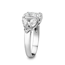 Load image into Gallery viewer, LO5S074- Sterling Silver Ring with CZ In Clear High Polished( NO Plating)