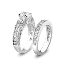 Load image into Gallery viewer, LO5S075- Sterling Silver Ring with CZ In Clear High Polished( NO Plating)