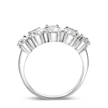 Load image into Gallery viewer, LO5S078- Sterling Silver Ring with CZ In Clear High Polished( NO Plating)