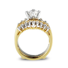Load image into Gallery viewer, LO5S079- Sterling Silver Ring with CZ In Clear Two-Tone