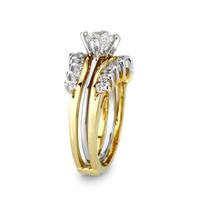 Load image into Gallery viewer, LO5S079- Sterling Silver Ring with CZ In Clear Two-Tone