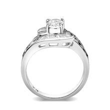 Load image into Gallery viewer, LO5S080- Sterling Silver Ring with CZ In Clear High Polished( No Plating)